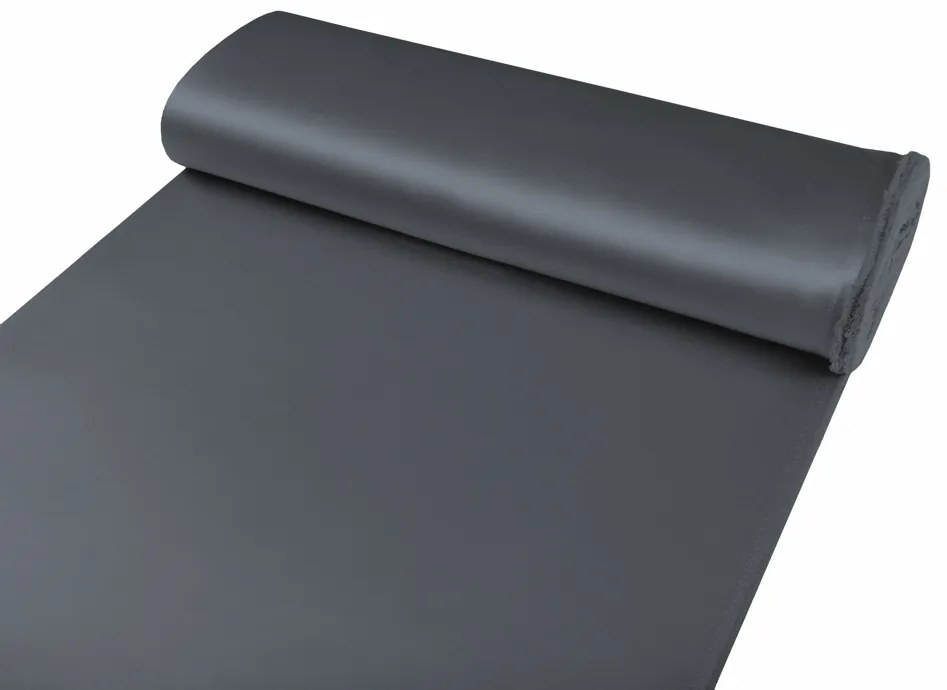 Biante Saténový záves LUX-L049 Antracitovo sivý 140x260 cm