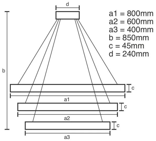 LED Stmievateľný luster na lanku LED/220W/230V 3000-6500K + diaľkové ovládanie