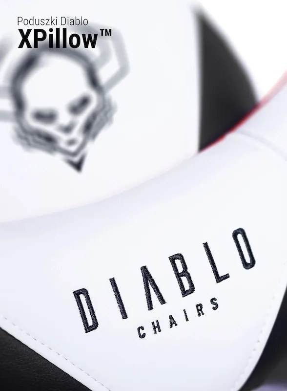 Herné kreslo Diablo X-Ray Normal Size: Bielo-čierne Diablochairs