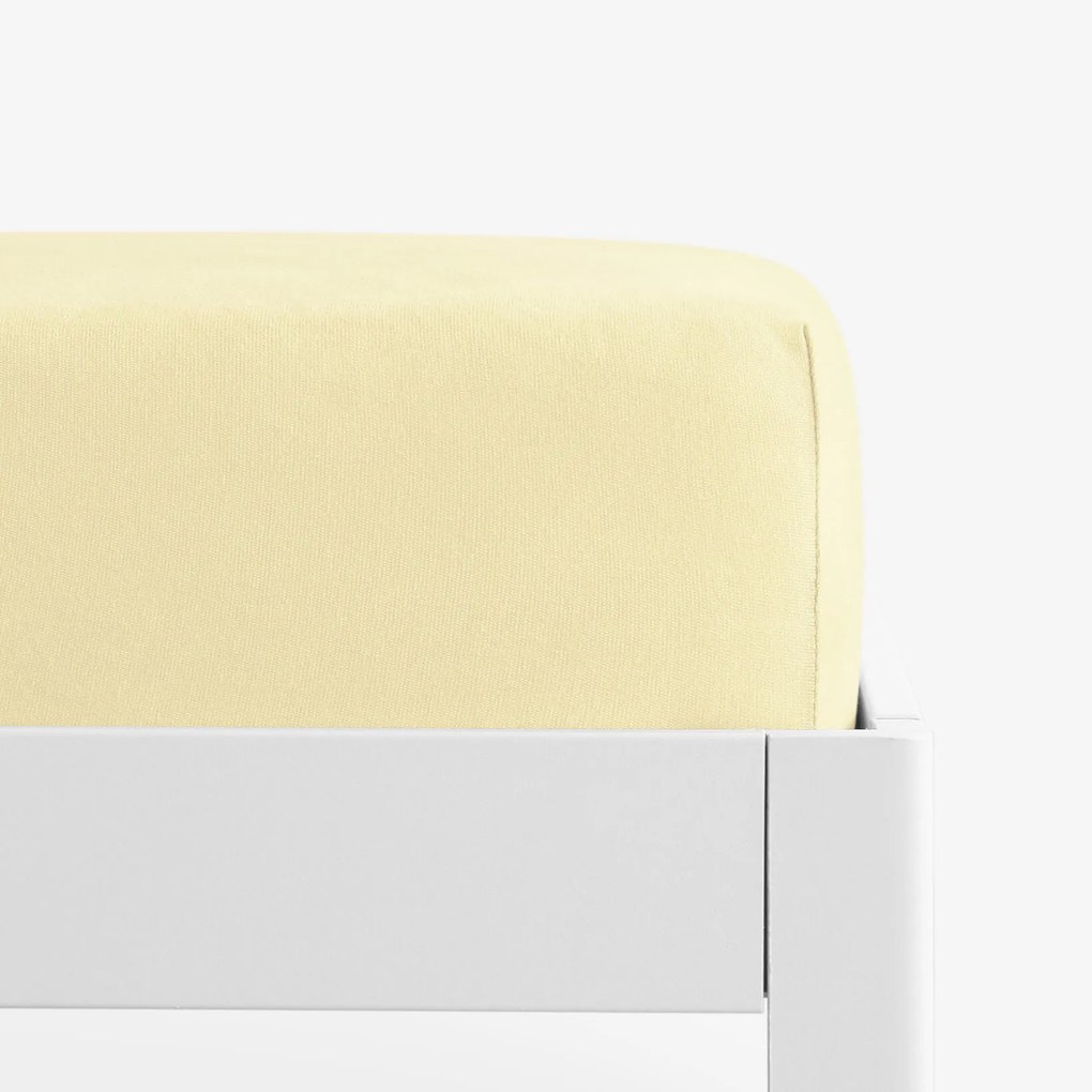 Goldea jersey elastická plachta - banánová 140 x 200 cm