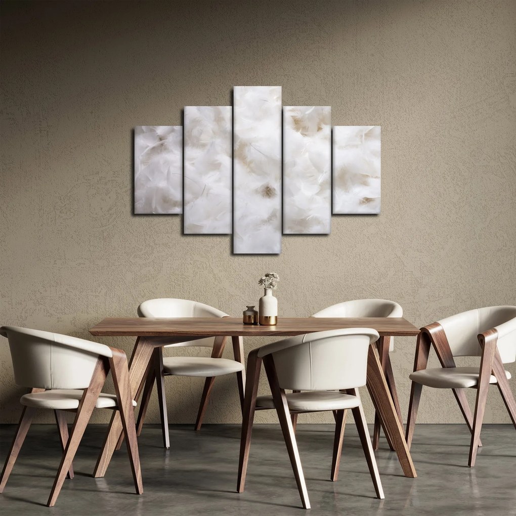 Obraz - Biele perie (150x105 cm)