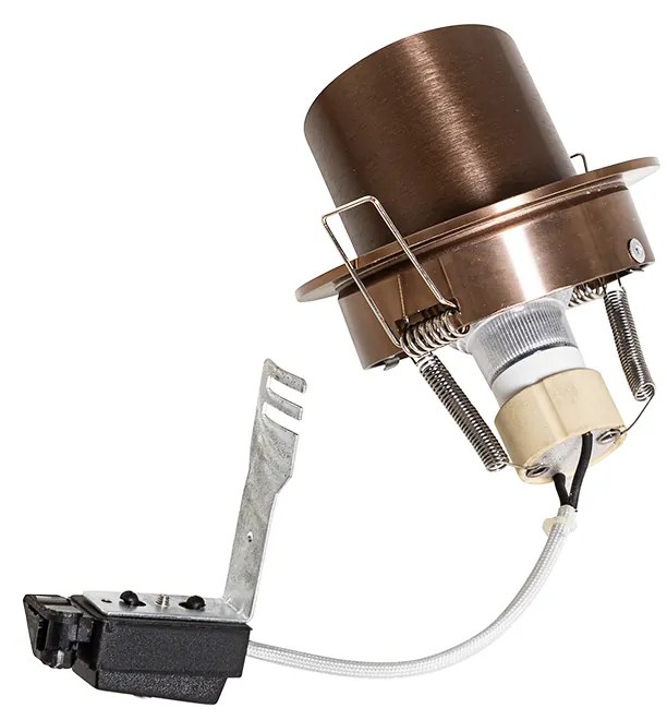 Moderný zapustený reflektor tmavo bronzový okrúhly sklápateľný - Installa