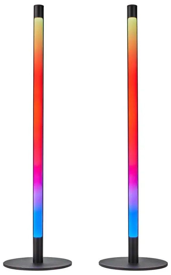 Nedis WIFILD10RGBW-SADA 2xLED RGBIC Stm. stolná lampa LED/36W/230V 2700-6500K+DO