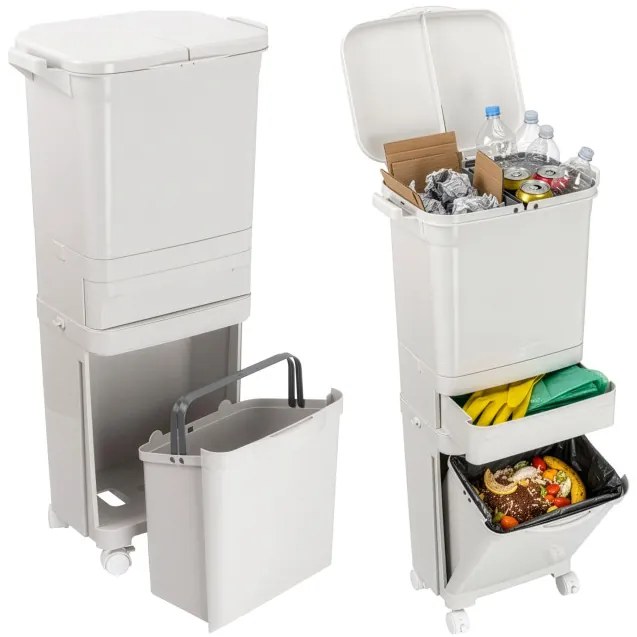 Odpadkový kôš NARDAN 42 l sivý