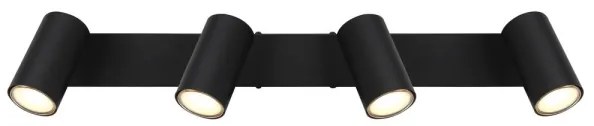 Globo 57911-4B - Bodové svietidlo ROBBY 4xGU10/35W/230V čierna