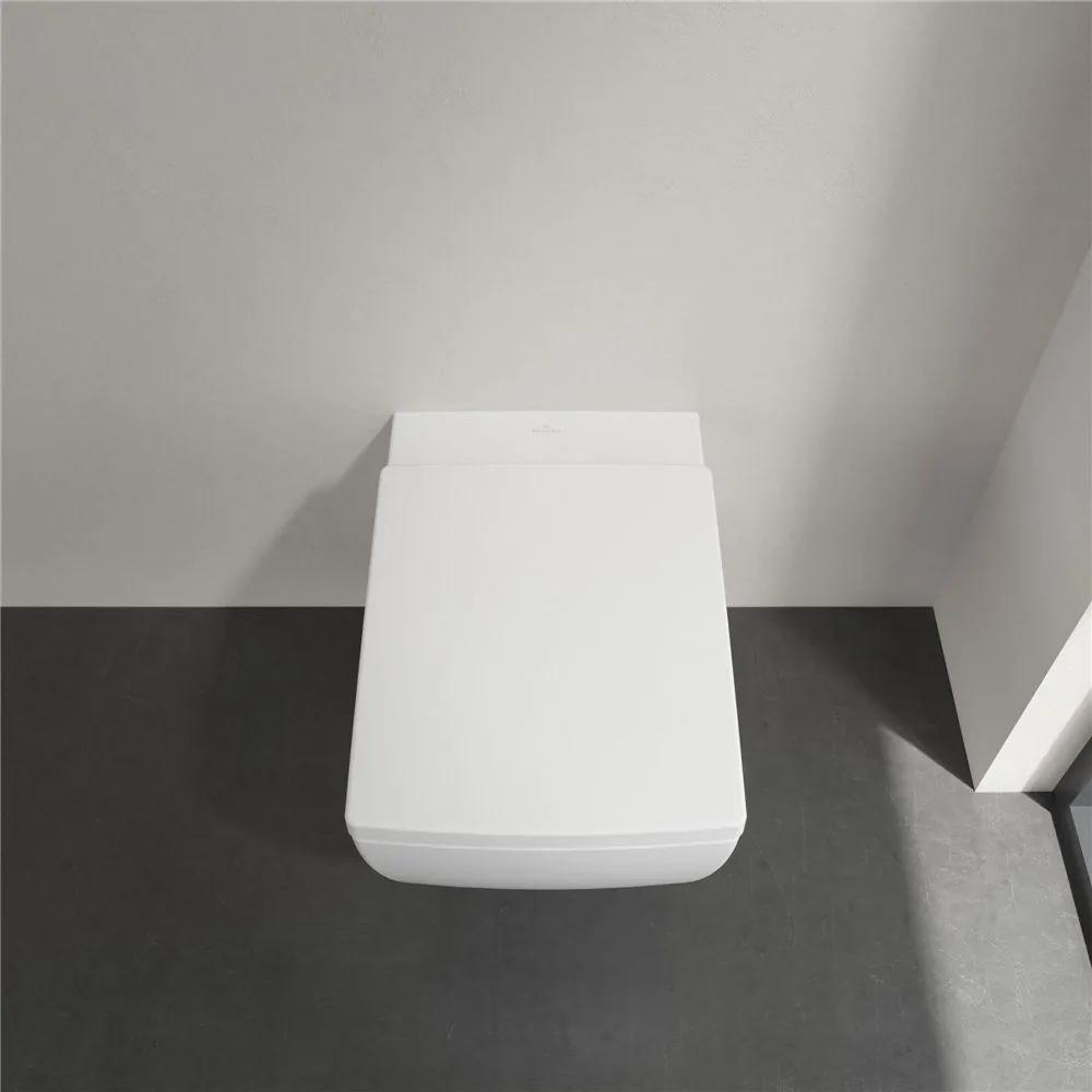 VILLEROY &amp; BOCH Memento 2.0 WC sedátko s poklopom, s funkciou QuickRelease a Softclosing, Stone White, 8M24S1RW