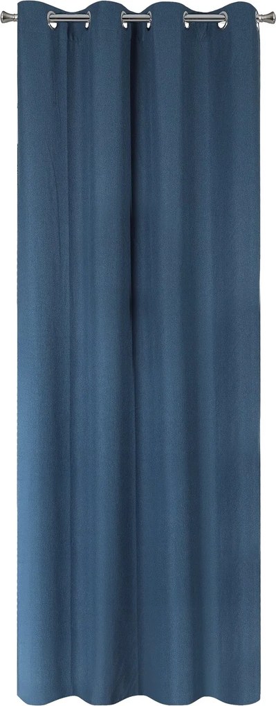 ZATEMŇOVACÍ ZÁVES NA KRÚŽKOCH MELTEM 140X250 CM NÁMORNÍCKA MODRÁ