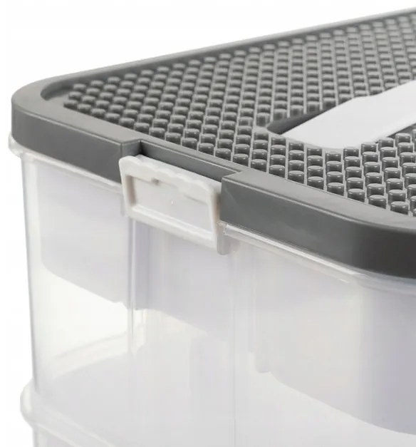 Kruzzel 25759 Úložný box na stavebnici, 35 l, 5 pater