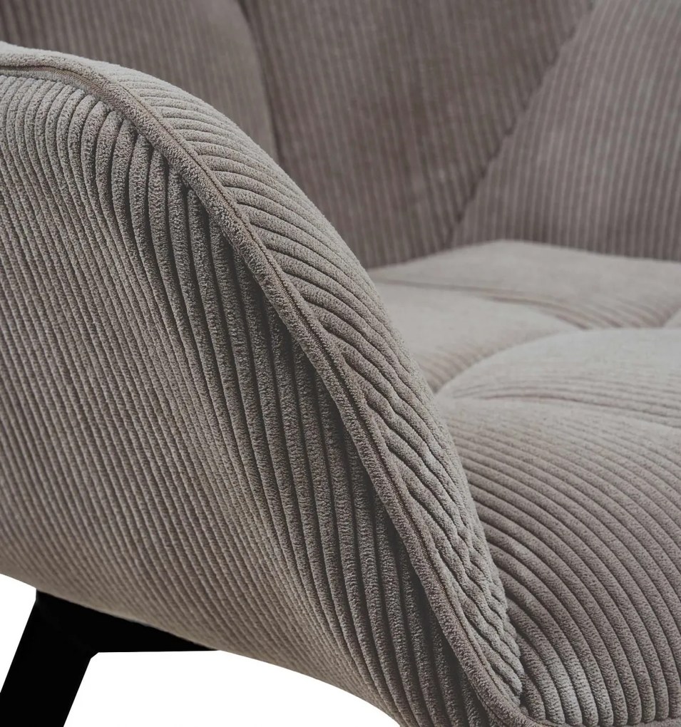 Jedálenská stolička Jordi Cord - hnedá