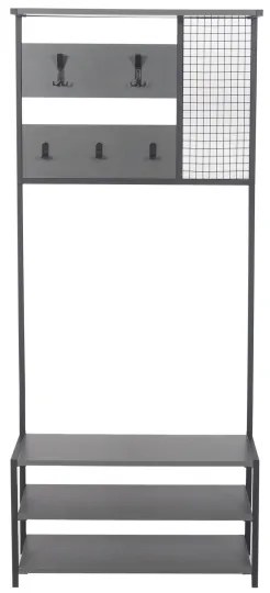 Predsieňová stena NOMAD 182x78 cm čierna/antracit