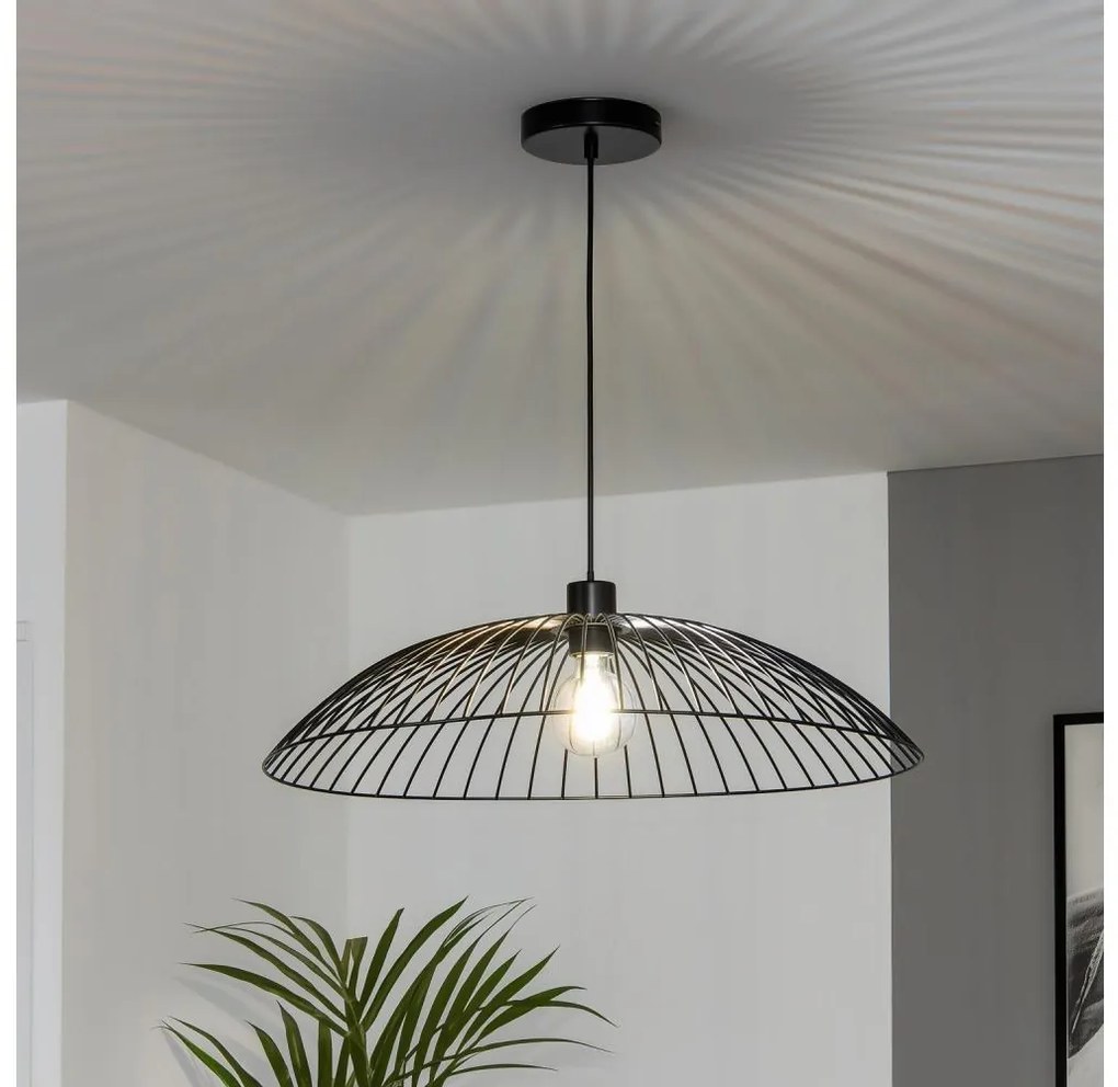 Brilagi - LED luster na lanku CERIA WIRE 1xE27/40W/230V priemer 60 cm čierna