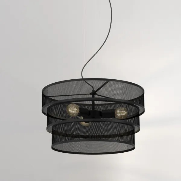 Luster na lanku GLUM 3xE27/60W/230V čierna