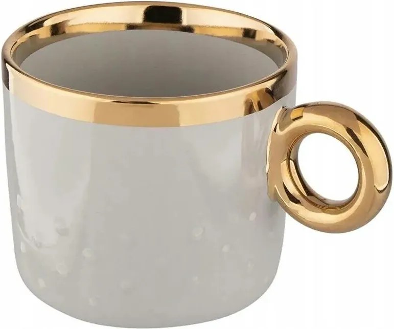 Altom Porcelánový hrnček Palazzo dots 350 ml, šalviová