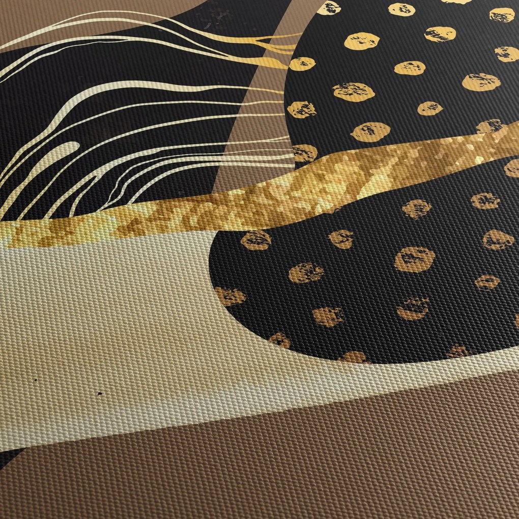 Obraz - Abstrakcia golden brown N⁰1 (120x50 cm)