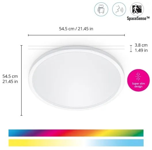 WiZ - LED RGB Stmievateľné stropné svietidlo SUPERSLIM LED/32W/230V Wi-Fi biela
