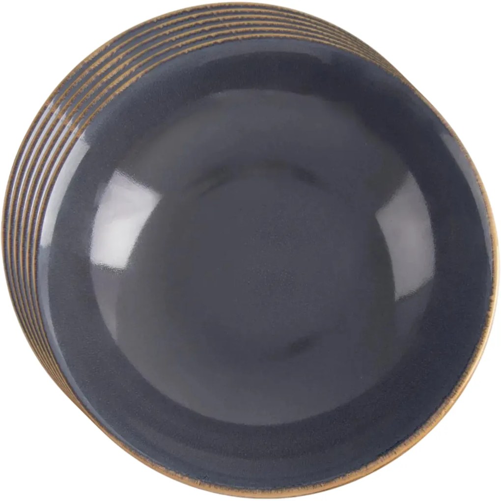 Orion Sada keramických hlbokých tanierov Glaze sivá 20,5 cm, 6 ks