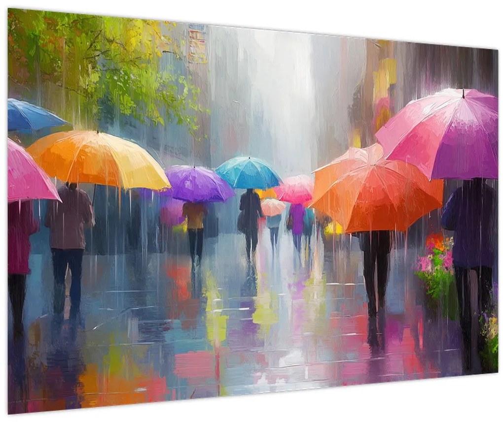 Obraz - Daždivý deň (90x60 cm)