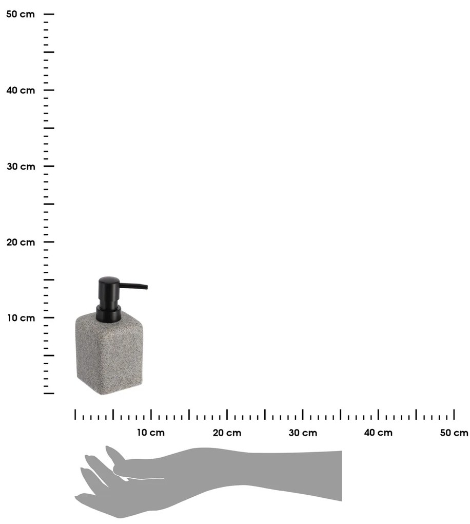 Dávkovač mydla Altrui, sivá/s čiernymi prvkami, 280 ml