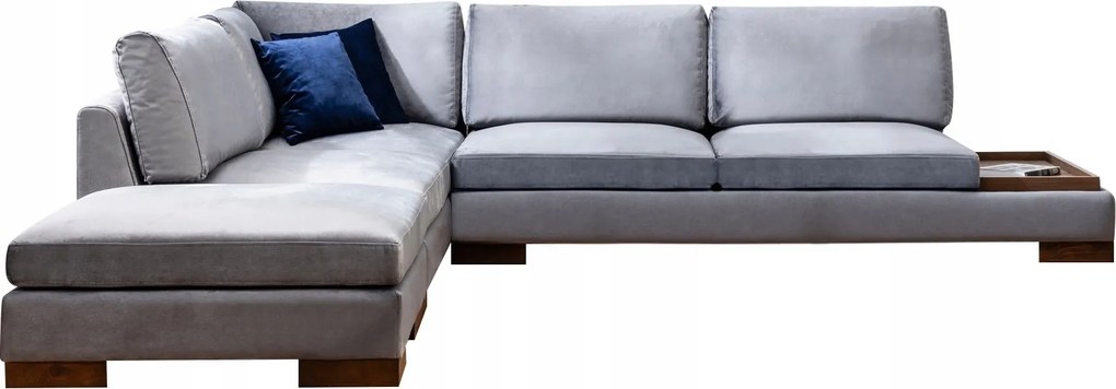 Rohová sedačka Tullia (tmavosivá) (L)