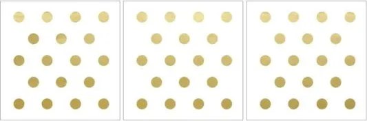 Samolepka do detskej izby sada bodky zlaté 3cm