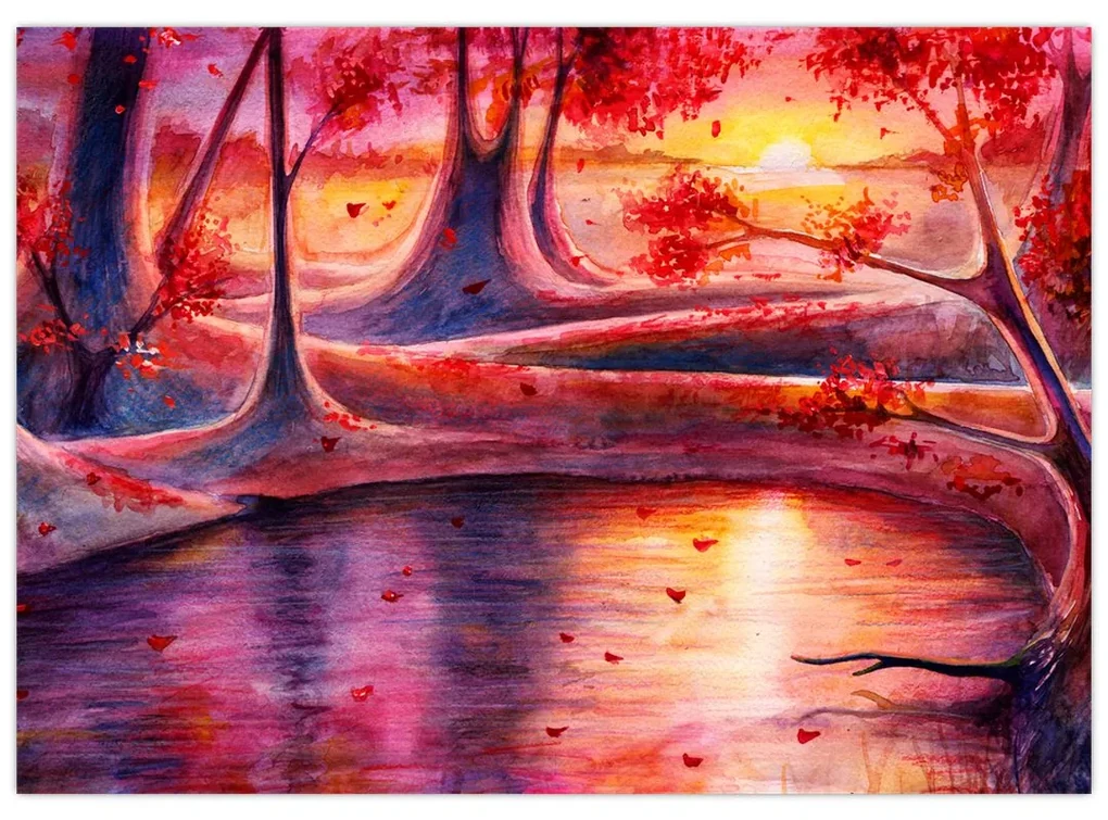 Obraz čarovného lesa (70x50 cm)