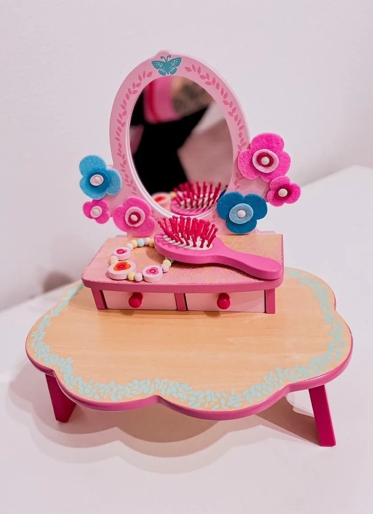 Drevený toaletný stolík - Flora