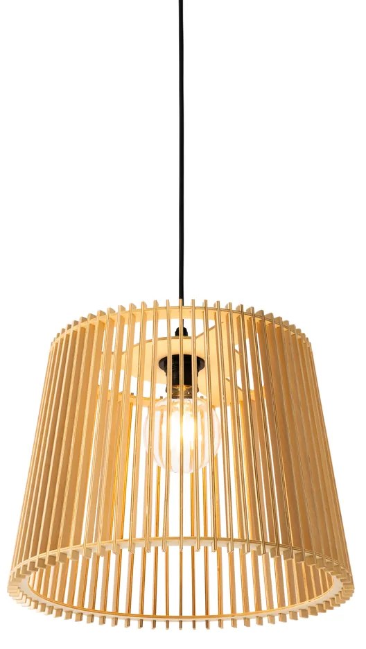 Rustikálne vonkajšie závesné svietidlo drevo IP44 - Jayla