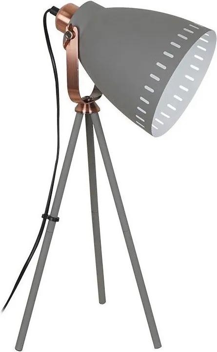 Solight Solight WA002-G - LED Stolná lampa MILANO 1xE27/10W/230V šedá 52cm SL0112