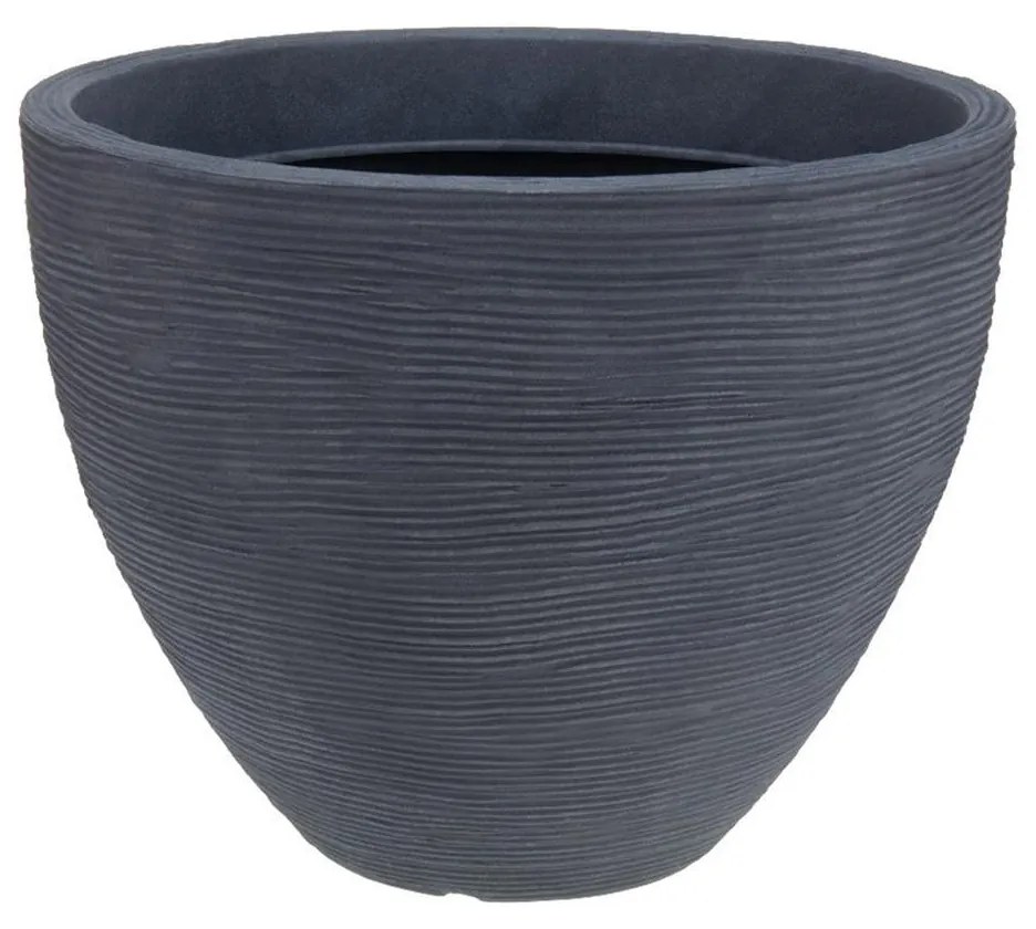 Kvetináč Ribbed I sivý