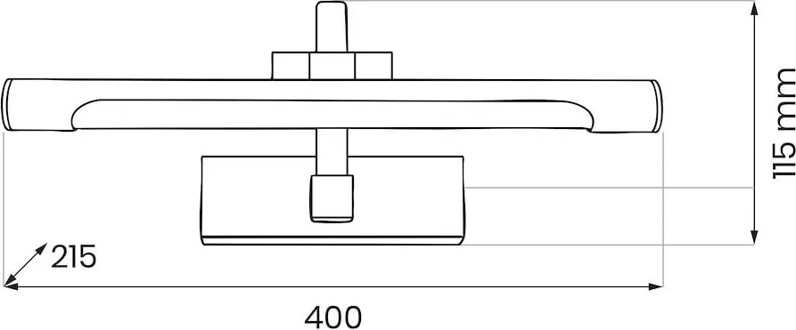 Nástenné LED svietidlo Vinci, 1x LED 12w, 4000k, (fi 40cm), b/g