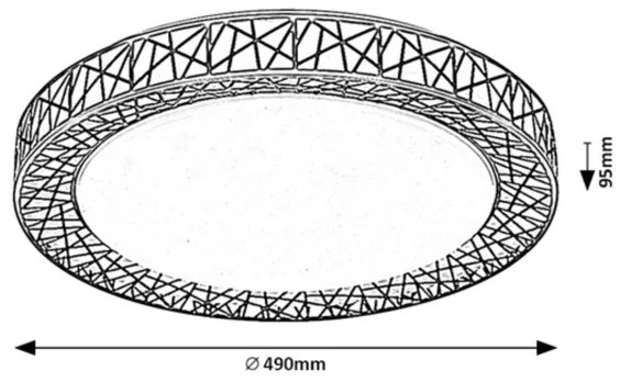 Rabalux 71140 - LED stmievateľné stropné svietidlo NILIN LED/48W/230V 3000-6500K