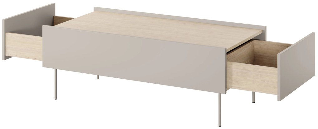 Konferenčný stolík Desin 120 cm - kašmírová / dub nagano