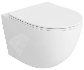 LAVITA SINTO 2.0 set 2v1- závesná WC misa Rim+ s vírivým oplachom a WC sedátkom Slim so SoftClose biela 436936