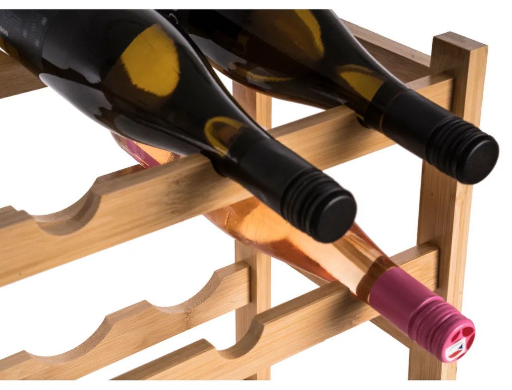 G21 Bambusový stojan na víno, 8 fliaš, S