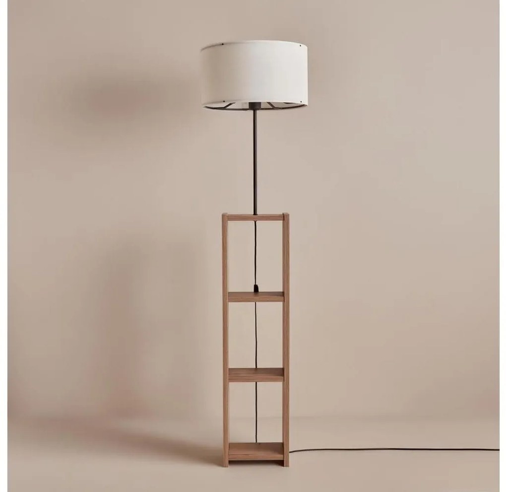 Stojacia lampa AYD 1xE27/40W/230V hnedá/biela+