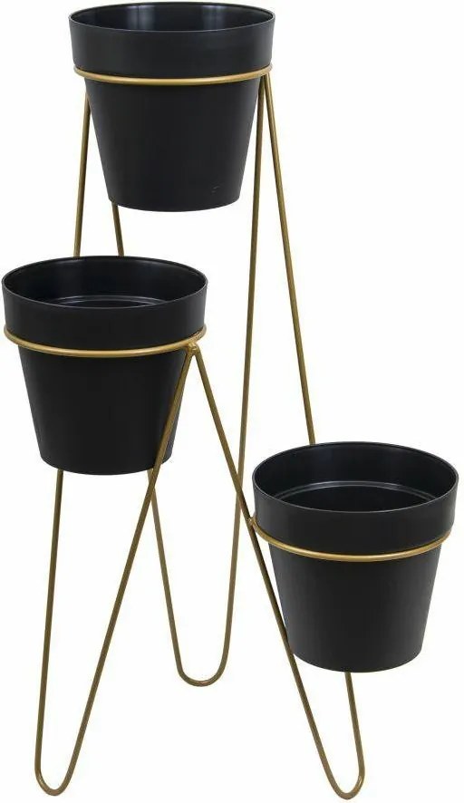 STOJAN NA KVETINÁČ TRIPOD 95X45X24 CM ZLATÁ