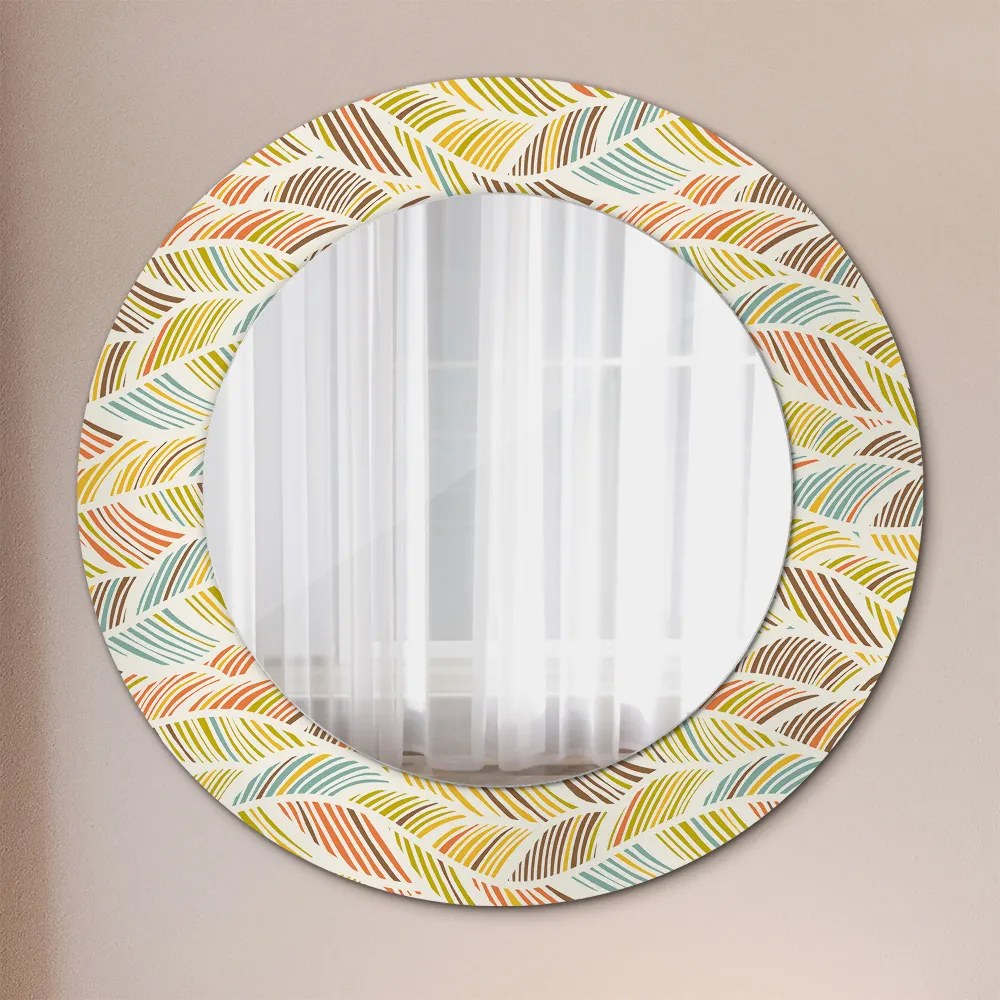 Okrúhle dekoračné zrkadlo s motívom Abstraktný fi 50 cm