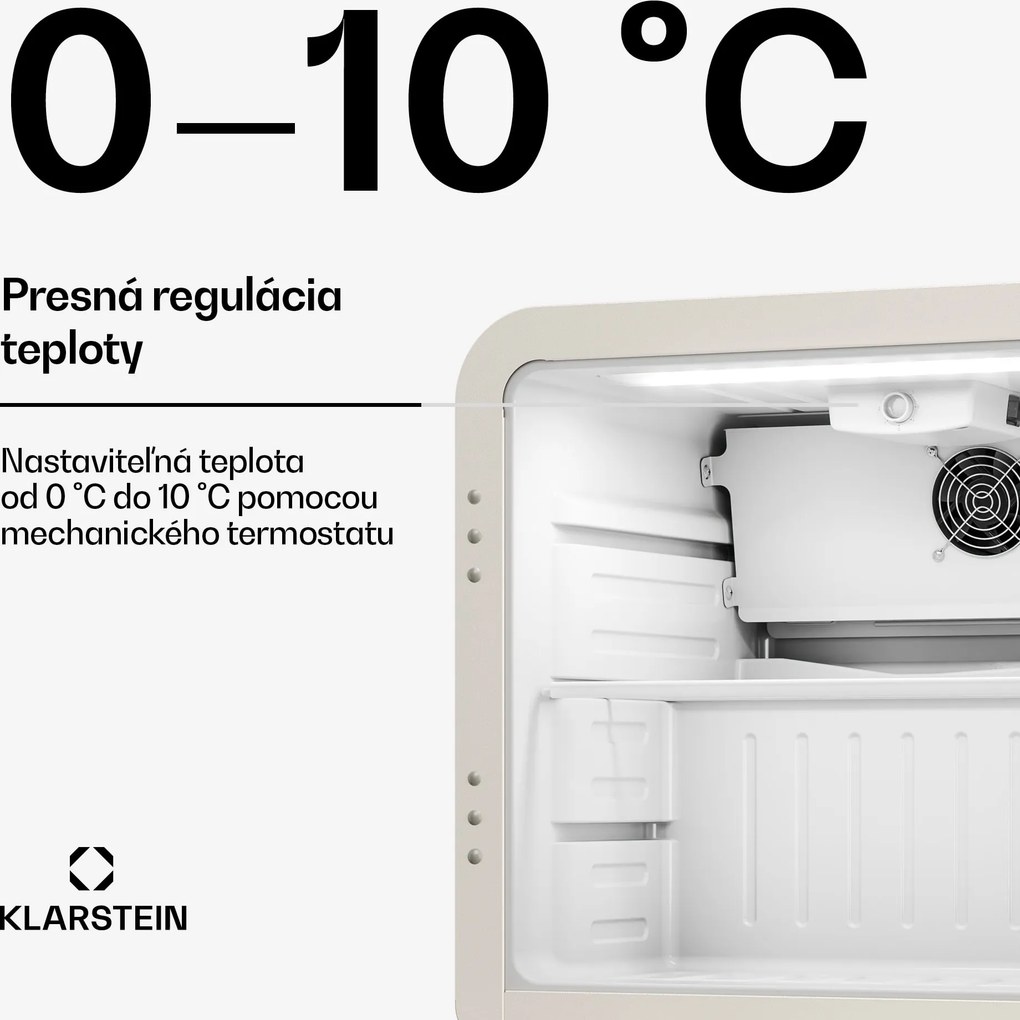 Klarstein Audrey Evo chladič nápojov | 39 x 38 cm | LED vnútorné osvetlenie | 75 W | 42 dB