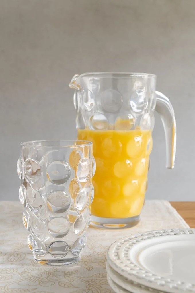 Transparentný sklenený džbán s bublinami Loupe - 17 * 12 * 22cm / 1000ml