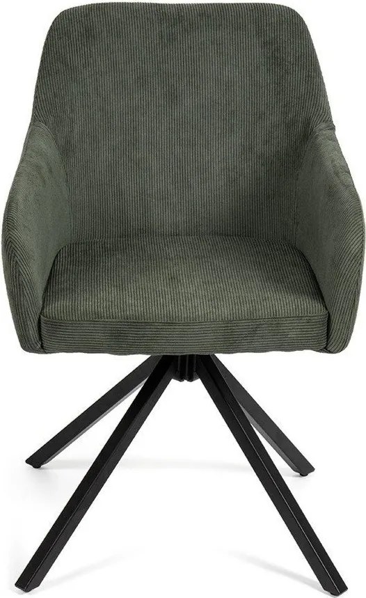Zelené čalúnené jedálenské kreslo Lunio – Bonami Essentials
