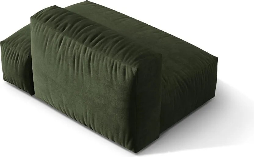 Zelený zamatový modul pohovky (pravý roh) Martina – Micadoni