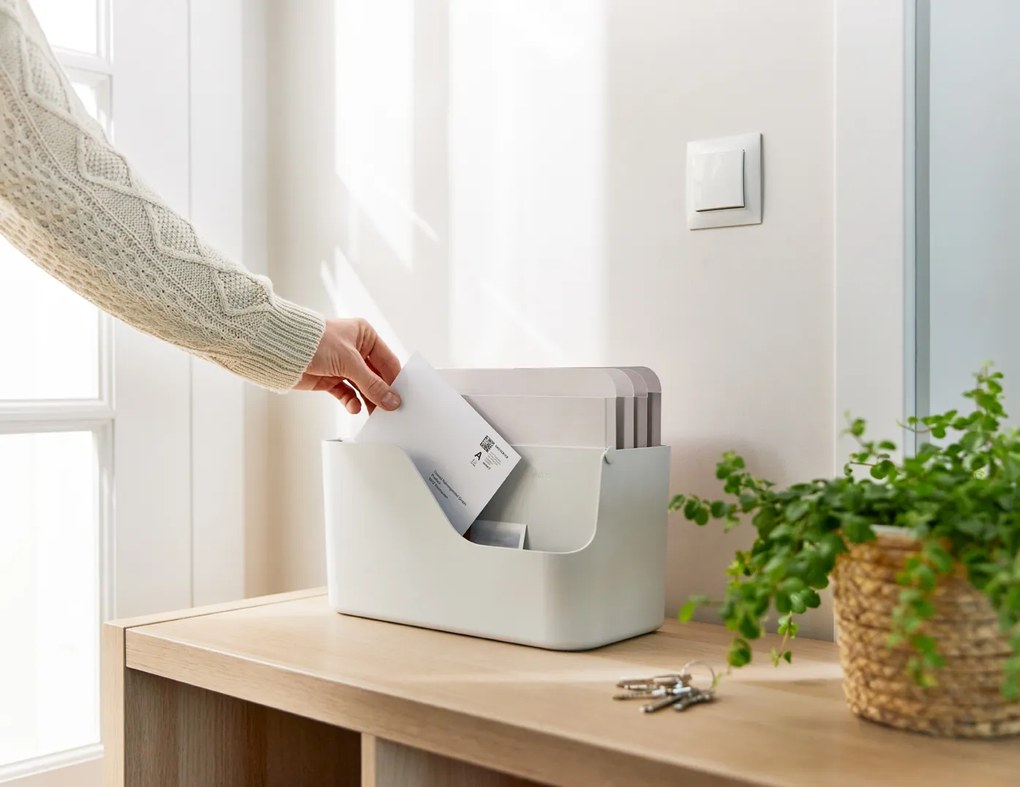 Rotho Súprava – Organizér na poštu + Archivačný box - myPAPER biela