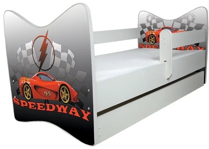 Detská posteľ " Speedway " deluxe, Rozmer 140x70 cm, Farba dub jasný, Matrace bez matraca