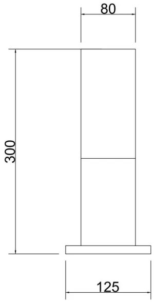 Maytoni O418FL-01B - Vonkajšia lampa WILLIS 1xE27/60W/230V 30 cm IP54 čierna