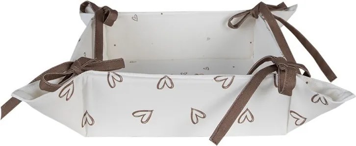 Bavlnený košík na pečivo s motívom zajačikov Bunnies in Love - 35*35*8cm