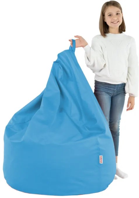 Sedací vak SAKO blankitný ekokoža