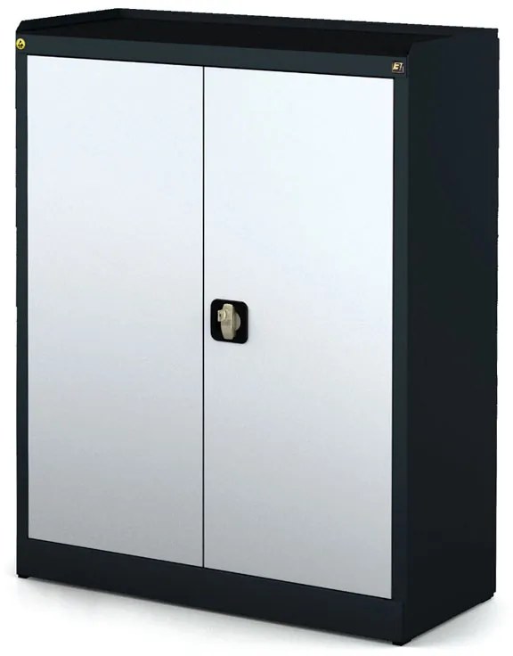 Antistatická policová ESD skriňa 2-dverová, 2 police, 1170 x 920 x 500 mm