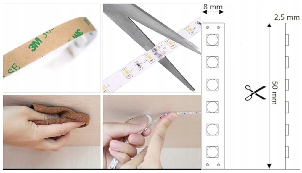 ECOLIGHT LED pásik - SMD 2835 600 - 50 m - 9,6 W/m - IP20 - neutrálna biela
