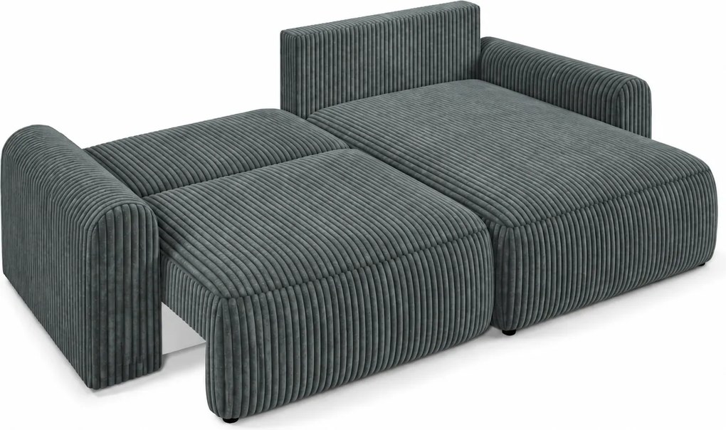 Rozkladacia obojstranná sedacia súprava do L NORDEN TILIA 250x140 cm, sivomodrá
