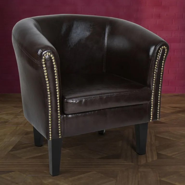 MIADOMODO Sada kresiel Chesterfield, 58 x 71 x 70 cm, hnedá